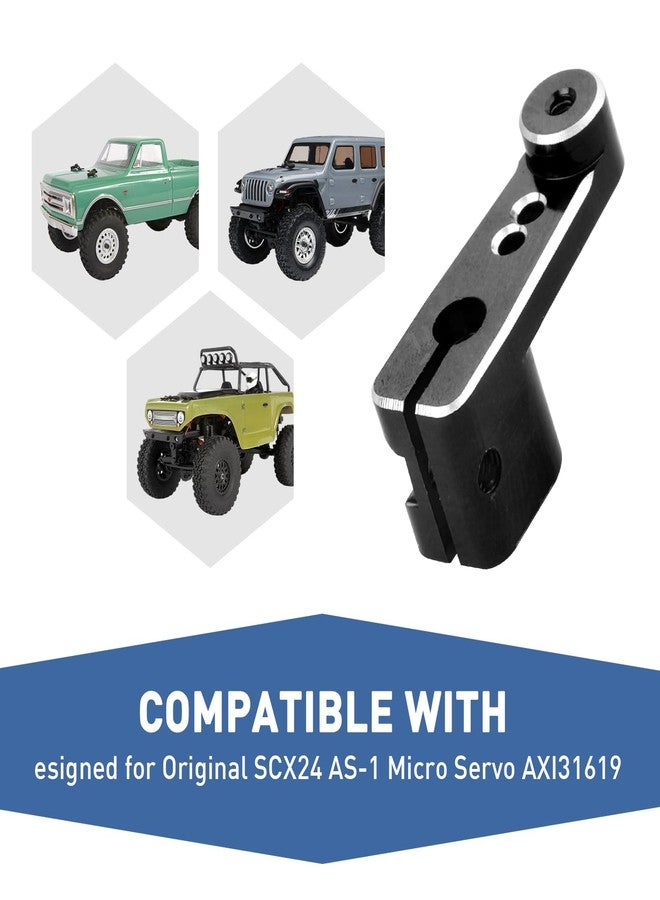 FriHobby Aluminum Servo Horn Arm for Axial SCX24 Servo AS-1 AXI31619 (Black) - Image 3